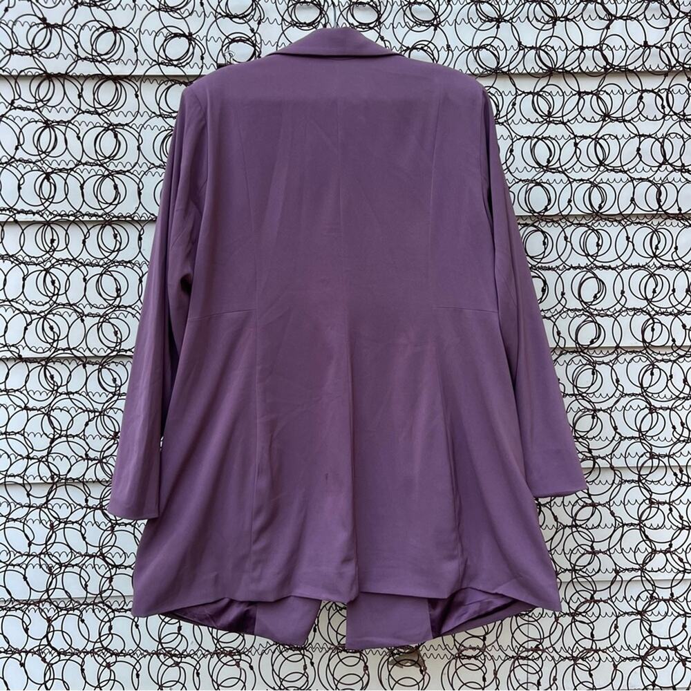 Torrid Drape Front Blazer Single Button Mauve Pur… - image 4